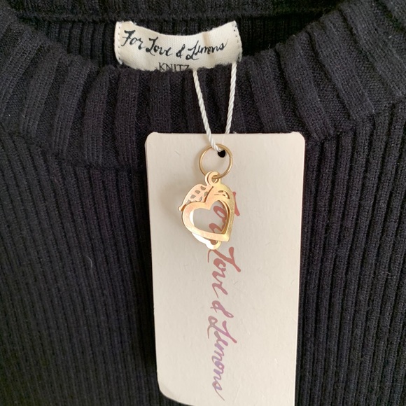 NWT For Love and Lemons Annie Zipper Sweater Black Medium - Picture 10 of 12